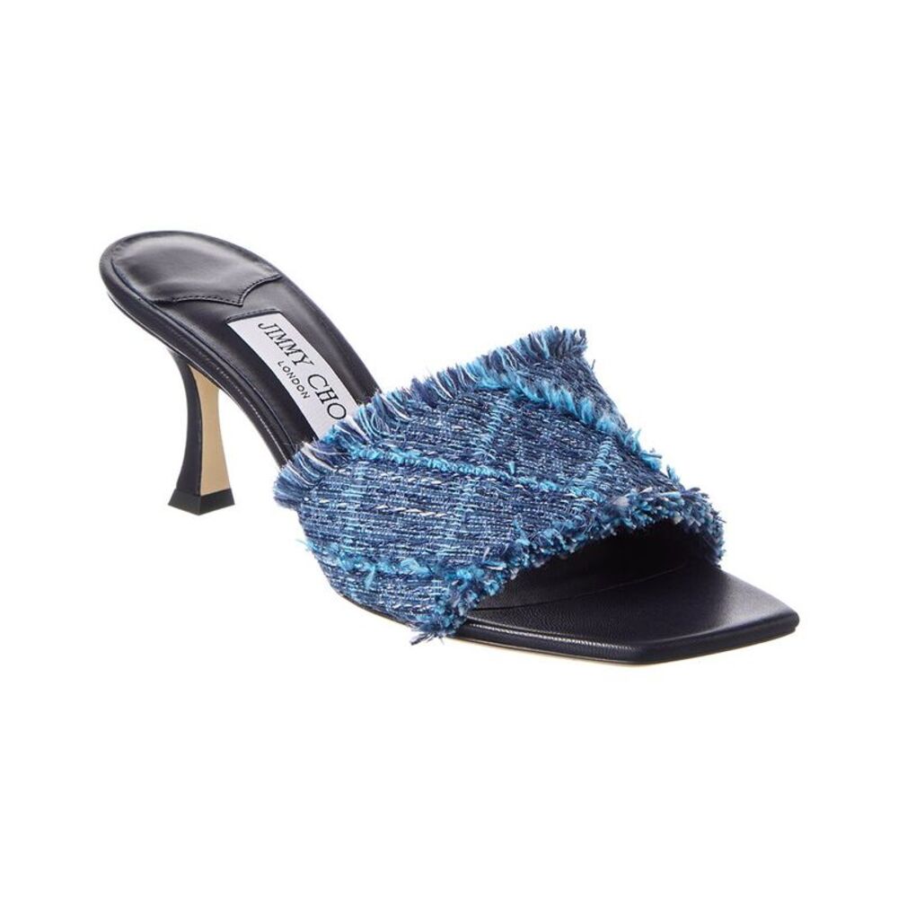 Jimmy Choo Alexia 70 Denim Sandal, Blue